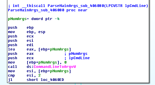 parse main args